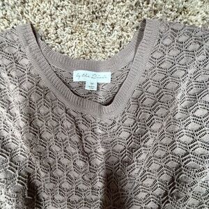 By the River Women's Lace Knit Top - Taupe